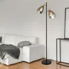 Stehleuchte, Metall schwarz, Glas rauch, H 160 cm Produktbild-Vorschau 5