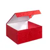 Luxus Geschenkbox, Magnetbox GLITZER ROT Format 25x25x12cm Produktbild-Vorschau 2
