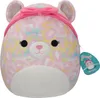 A plush toy with a rainbow leopard print and a pink headband and bow. Podgląd zdjęcia produktu