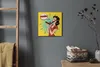 Coloray Uhr auf Leinwand 30x30 cm Wand Uhr Dekoration Produktbild-Vorschau 4