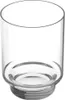 A clear glass tumbler with a thick base. Podgląd zdjęcia produktu