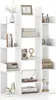 A white bookshelf with various decorative items and books. Podgląd zdjęcia produktu