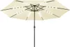 vidaXL Sonnenschirm mit LED-Beleuchtung 400 cm Sandweiß Produktbild-Vorschau 1