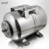 A stainless steel expansion tank with mounting brackets, shown in a studio setting with a reflective surface. Produktbild-Vorschau