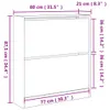 Botník kouřový dub 80x21x87,5 cm materiál na bázi dřeva Náhled obrázku produktu 7