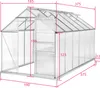 Skleník se základem 11,13 m³ 185 x 375 x 195 cm Náhled obrázku produktu 19