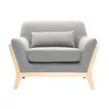 Miliboo - Design-Sessel Grau Holzbeine YOKO Produktbild-Vorschau 1