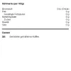 Nutritional information and ingredients list for a coffee product. Produktbild-Vorschau