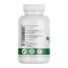 A white bottle of dietary supplements with text and icons on the label. Produktbild-Vorschau