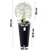 Künstliche Orchidee Kaskaden Blumenstrauß Weiß im Topf Produktbild-Vorschau 3