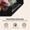 KitchenYeah© Herdabdeckplatte Blumen - Rosa - Schwarz - Produktbild-Vorschau 3