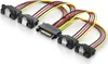 deleyCON 0,15m S-ATA Strom-Adapter Y-Adapter - 1x SATA Produktbild-Vorschau 1