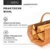 Kaminholzkorb 60 x 44 cm aus Weide mit Holzleisten Stabiler Produktbild-Vorschau 6