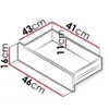 Set di 2 cassetti UNI per armadi largh. 120-200 cm - bianco Anteprima dell’immagine prodotto 2