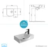 Alpenberger Handwaschbecken 45 cm Breit | Mini Waschbecken Produktbild-Vorschau 6