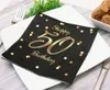 GoDan 50. GEBURTSTAG Servietten Schwarz Gold Happy Birthday Produktbild-Vorschau 2