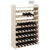 vidaXL Stojak na wino z górną półką 72,5x25x111,5 cm lite Podgląd zdjęcia produktu 4