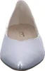 A close-up, front-facing view of a light blue ballerina flat shoe. Produktbild-Vorschau