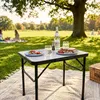 Aluminium Campingtisch in Holz Optik höhenverstellbar - 60 Produktbild-Vorschau 6