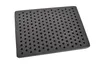 A black grate with many small holes is shown on a white background. Produktbild-Vorschau