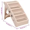 vidaXL Escalier pour chien pliable Crème 62x40x49,5 cm Voir les images du produit 8
