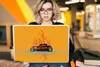 MuchoWow® Laptop Aufkleber Sticker Cover Auto - Flammen - Produktbild-Vorschau 5