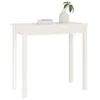 A white console table with books and a vase with a plant on top, set against a white background. Podgląd zdjęcia produktu
