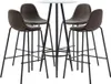 5-tlg. Bar-Set Stoff Dunkelgrau Produktbild-Vorschau 1