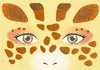 Oblique Unique Giraffe Gesicht Sticker Set Tiergesicht Produktbild-Vorschau 1