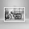 Poster - Poster ohne Rahmen - Alt Motorrad Schwarz und Weiß Produktbild-Vorschau 4