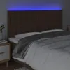vidaXL LED Kopfteil Dunkelbraun 180x5x118/128 cm Stoff Produktbild-Vorschau 3