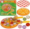Drewniany nóż do pizzy z akcesoriami do noży na rzepy Podgląd zdjęcia produktu 1