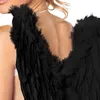 Ali d'angelo ali di piume bianco nero colorate accessori Anteprima dell’immagine prodotto 4