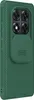 A green phone case with a sliding camera cover is shown from a side angle. Podgląd zdjęcia produktu