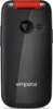 The back of a black flip phone with a red accent at the top. Podgląd zdjęcia produktu