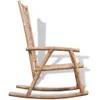 A side view of a bamboo rocking chair on a white background. Podgląd zdjęcia produktu