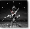 Wanduhr - Quadrat - Glasuhr - Tänzerin Frau Ballerina - Produktbild-Vorschau 1