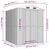 vidaXL Szopa narzędziowa antracyt 192x191x223 cm Stal Podgląd zdjęcia produktu 7