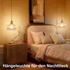 Sklenené závesné svetlo Vintage závesná lampa so skleneným Náhľad obrázku produktu 6