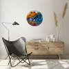 Wanduhr - Rund - Glasuhr - Bäume Wiese Sommer - 40x40cm - Produktbild-Vorschau 6