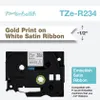Brother TZE-RN34 Etiketten erstellendes Band Gold auf Produktbild-Vorschau 5