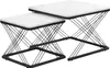 Sweiko Ensemble élégant de 2 tables basses, tables carrées Voir les images du produit 13
