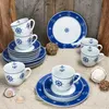 Ahoi 18tlg Kaffeeservice blau-weißes Geschirr Tasse Produktbild-Vorschau 2