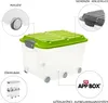 Rotho 2er Set Aufbewahrungsbox mit Rollen 57L Roller 6 - Produktbild-Vorschau 2