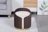 Hocker Corvin 100 Elfenbein / Braun Produktbild-Vorschau 3