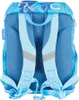 The back view of a blue backpack with a horse-themed pattern. Podgląd zdjęcia produktu