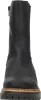 A front view of a black boot. Voir les images du produit