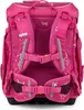 Back view of a pink backpack with star patterns. Produktbild-Vorschau