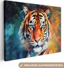 MuchoWow® - Leinwandbilder - Tiger - Tiere - Ölgemälde - Produktbild-Vorschau 1
