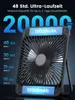 Warmco D4 Akku Camping Ventilator 20000mAh, LED-Lampe, 48 Produktbild-Vorschau 2